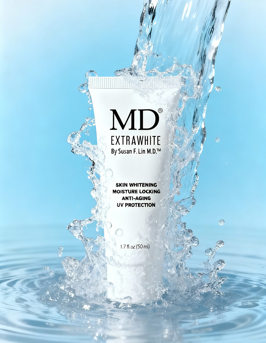 MD® Extra White Brightening Serum – skincare value set for skin whitening, hydration, and UV protection