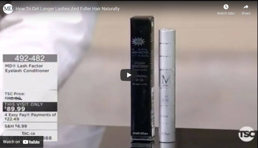 1-hour Shopping Channel video featuring MD Hair and MD Lash systems – in-depth product education, real customer testimonials, live demonstrations of MD Nutri Hair, MD Follicle Energizer, and MD Lash Factor for fuller hair and longer lashes