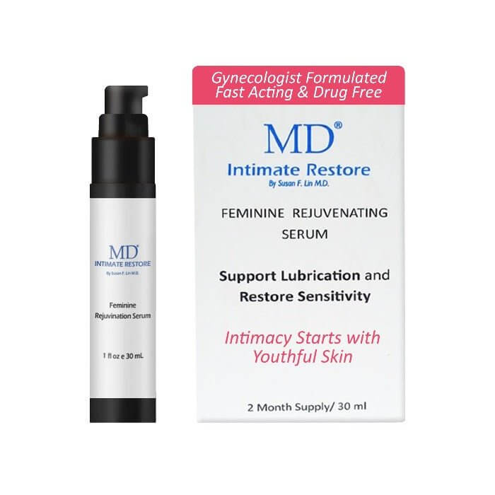 MD Intimate Restore anti-aging serum for men and women, supports firm, healthy intimate skin, MD Wellness collection