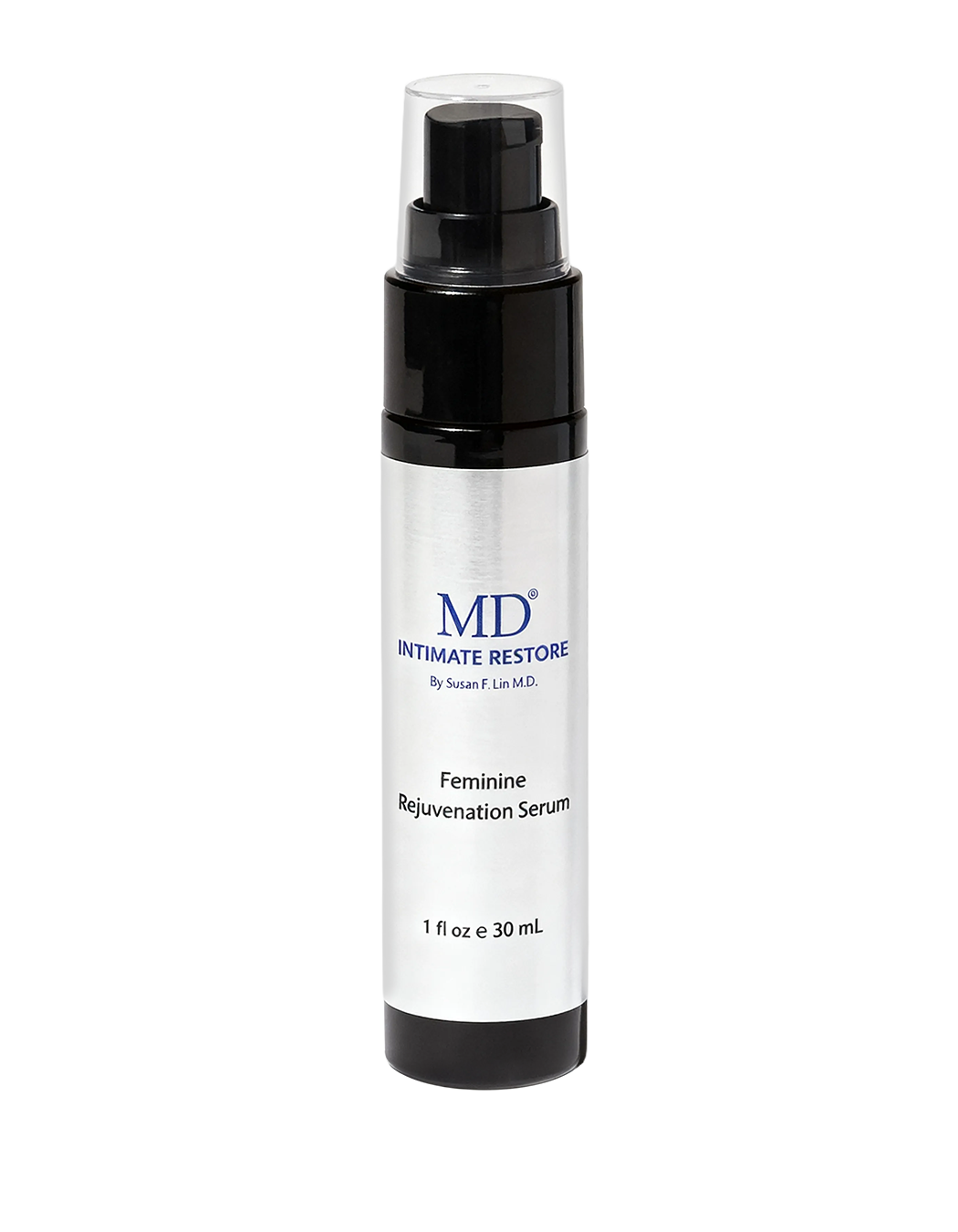 MD Intimate Restore hormone-free feminine rejuvenation serum by Dr. Susan Lin, MD. A clinical-grade peptide serum for intimate dryness and skin elasticity.