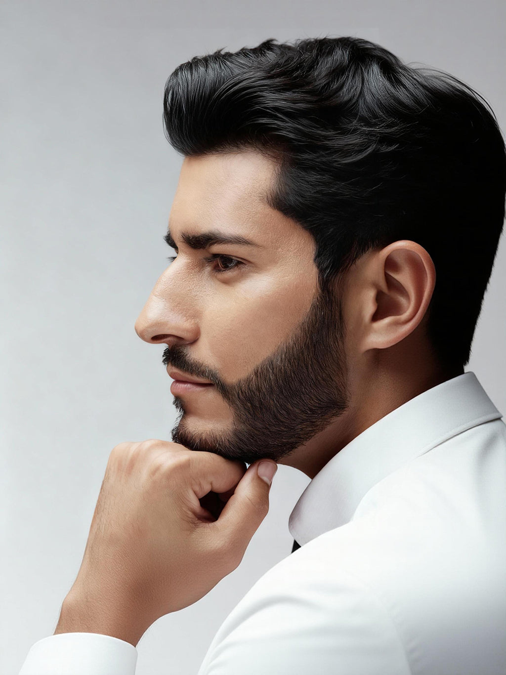 Close-up of MD Nutri Hair capsule. Instructions: Take one capsule daily to support hair thickness and scalp anti-aging. Physician-formulated for ease of use.